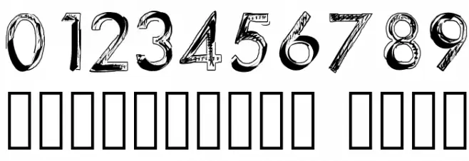 123Sketch Font OTHER CHARS