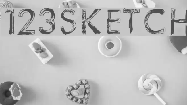123Sketch Font examples