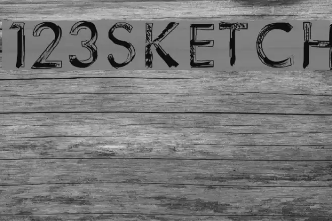 123Sketch Font examples