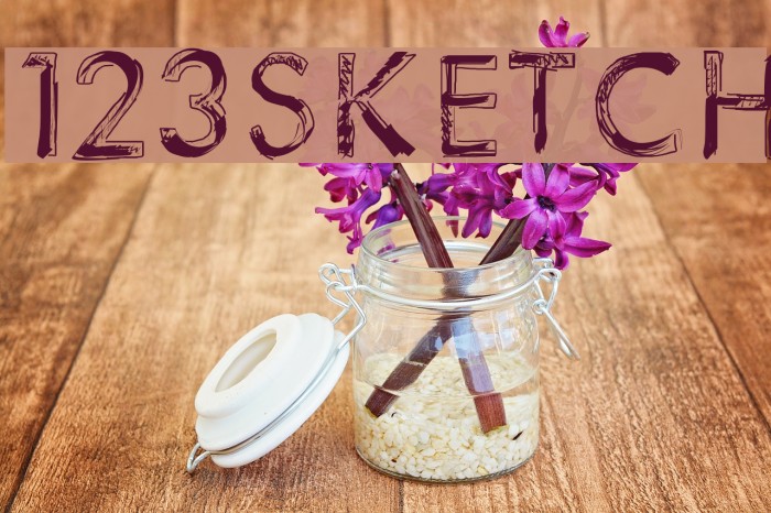 123Sketch Font examples