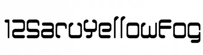 12SaruYellowFog  Free Fonts Download
