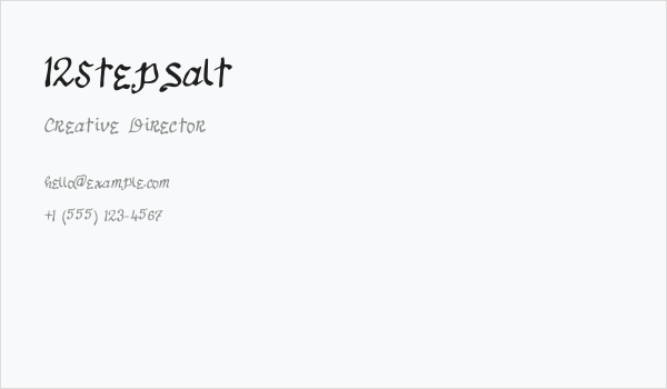 12Stepsalt Business Card