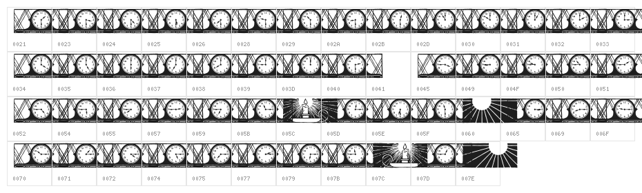 12hours Character Map
