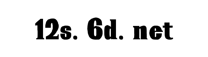 12s. 6d. net  font caratteri gratis