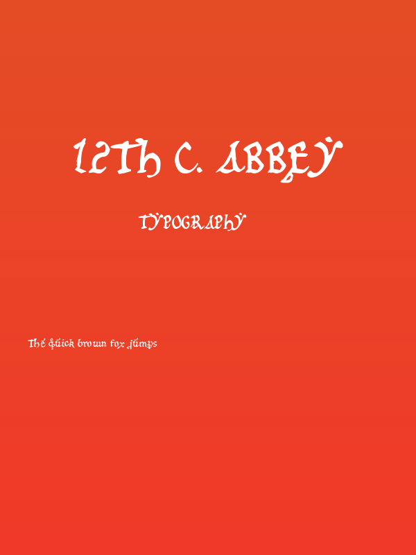 12th c. Abbey Poster