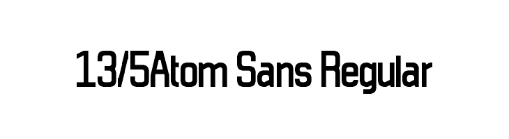13/5Atom Sans Regular Fonte