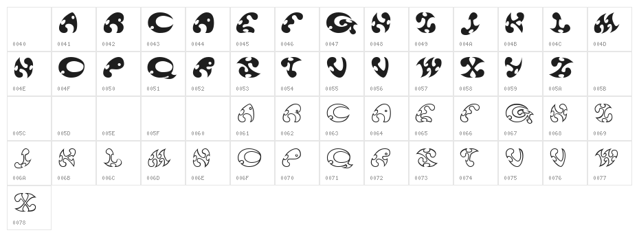 13_Dokusan Normal Character Map