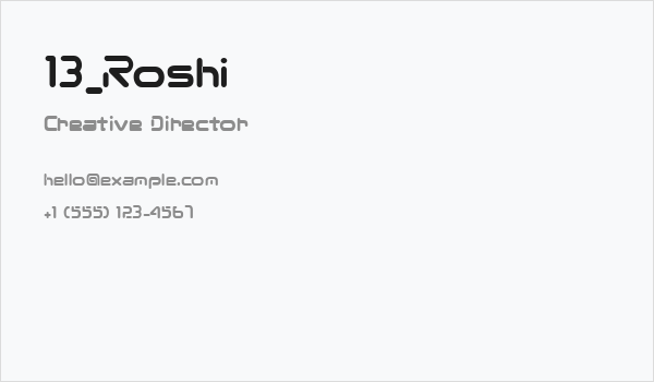 13_Roshi Business Card