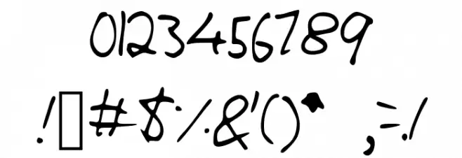 13now Font OTHER CHARS