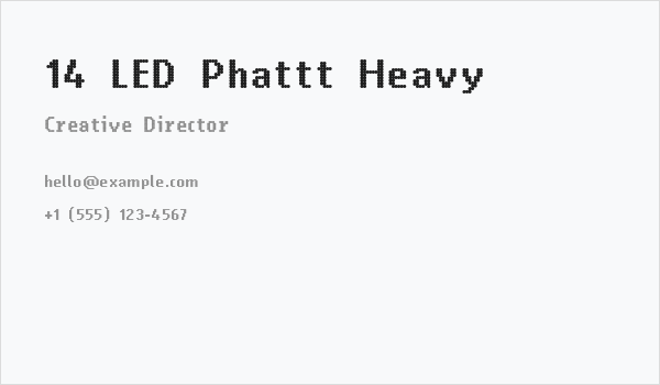 14 LED Phattt Heavy Business Card