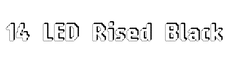 14 LED Rised Black Font