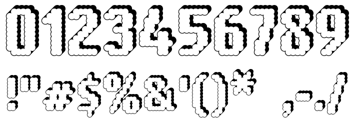 14 LED Rised Black Font OTHER CHARS