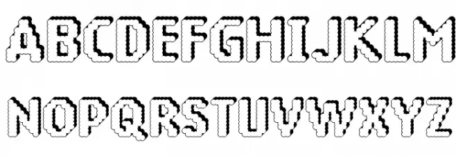 14 LED Rised Black Schriftart Groß