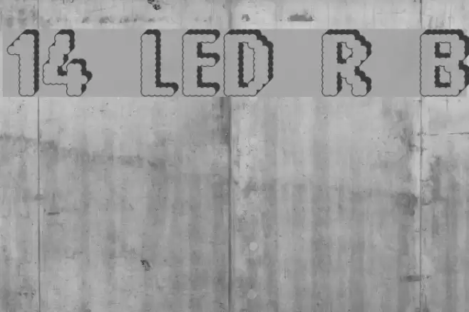14 LED Rised Black Font examples