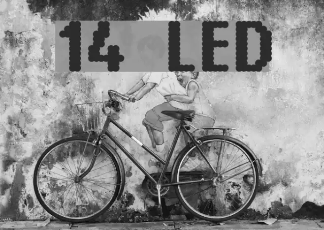 14 LED Schriftart examples