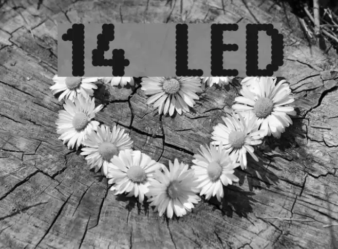 14 LED Schriftart examples