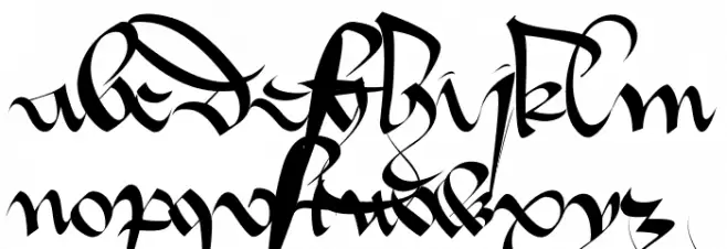 1413-Cursive Шрифта строчной