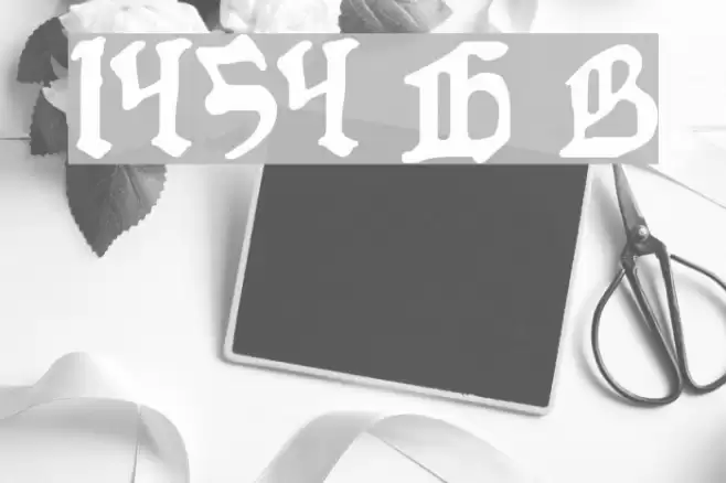 1454 Gutenberg Bibel Font examples