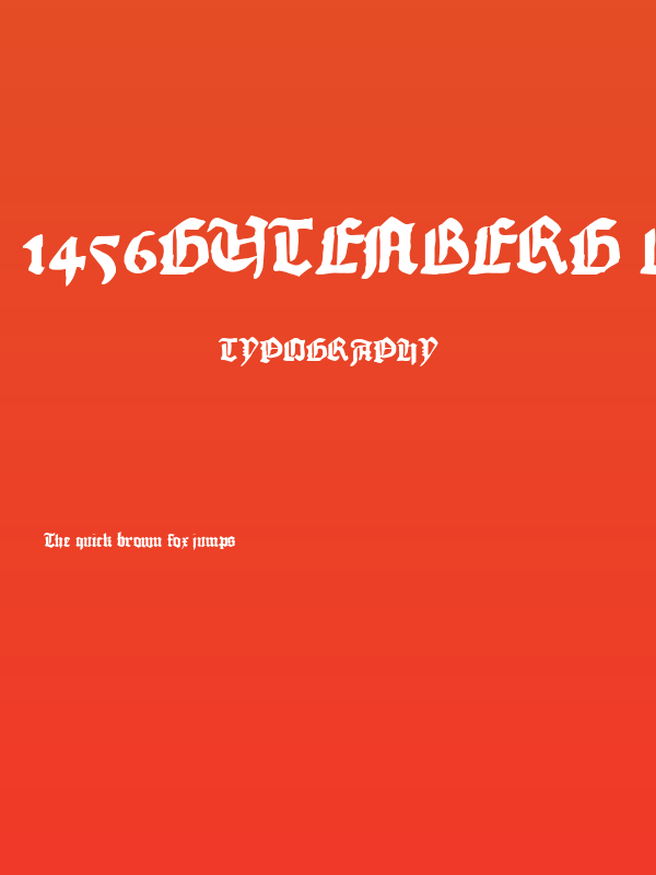 1456Gutenberg Bold Poster