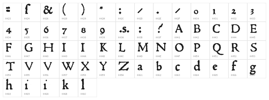 1470Jenson SemiBold Character Map