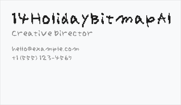 14HolidayBitmapAl Business Card