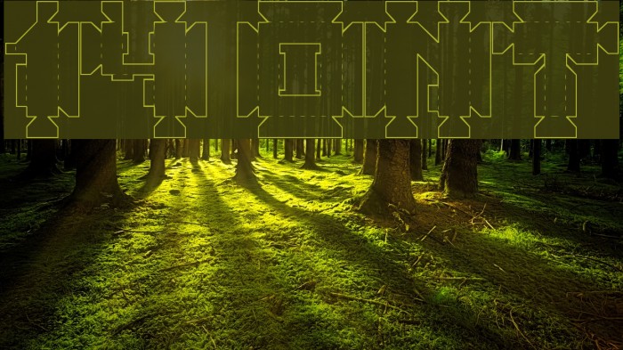 1:4 Font examples