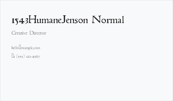 1543HumaneJenson Normal Business Card