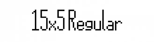 15x5 Regular  フリーフォントのダウンロード