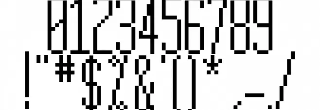 15x5 Regular Font Alte caractere