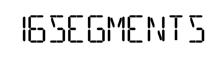 16 Segments  font caratteri gratis