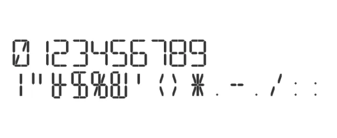 16 Segments Font | Free Download (TTF/OTF) | FFonts.net
