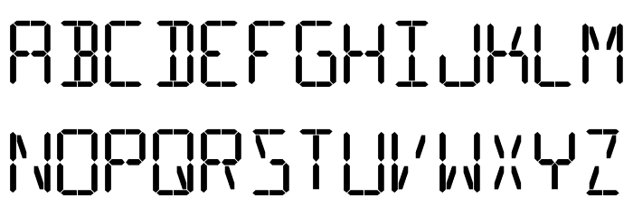 16 Segments Font LOWERCASE