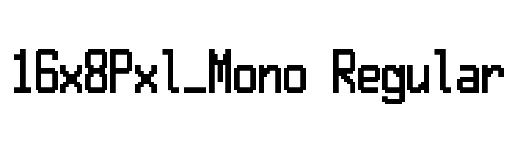 16x8Pxl_Mono Regular  font caratteri gratis