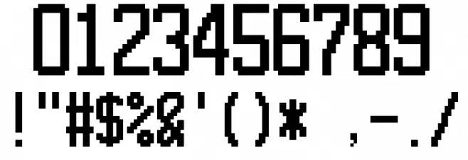 16x8Pxl_Mono Regular Font OTHER CHARS