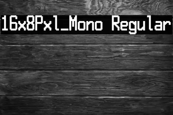 16x8Pxl_Mono Regular Font examples