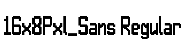 16x8Pxl_Sans Regular  नि: शुल्क फ़ॉन्ट्स डाउनलोड