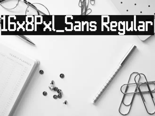 16x8Pxl_Sans Regular Font examples