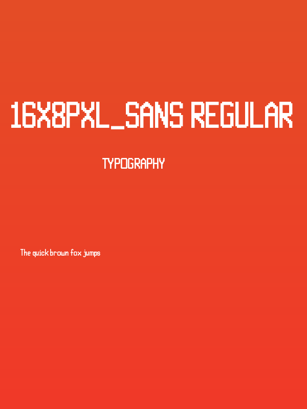 16x8Pxl_Sans Regular Poster