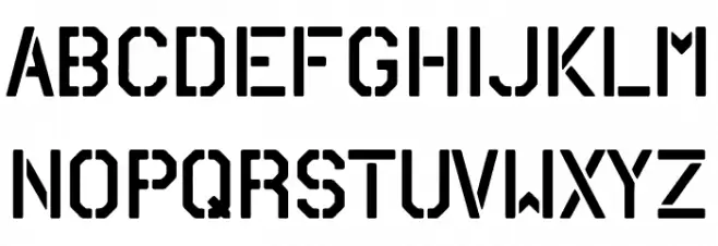 18 ARMY フォント 大文字
