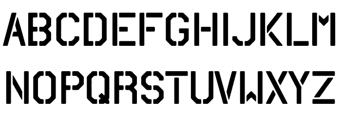 18 ARMY Font LOWERCASE