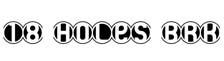 18 Holes BRK Font