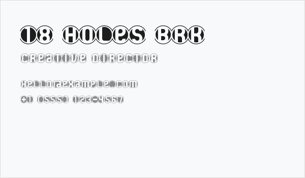 18 Holes BRK Business Card