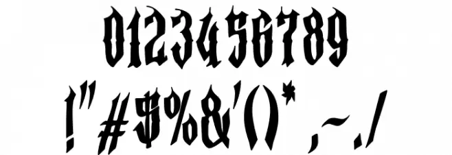 18 Years & 88 Names Font OTHER CHARS