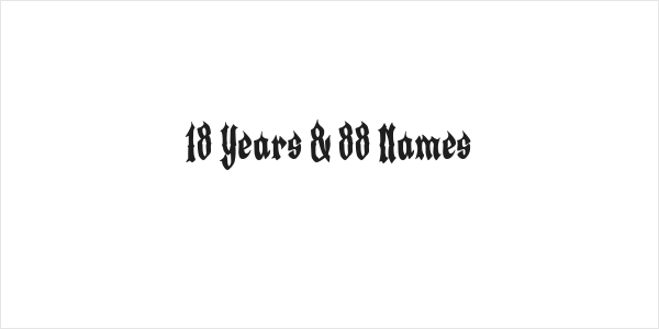 18 Years & 88 Names Logo