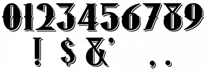 1873 Winchester Font OTHER CHARS
