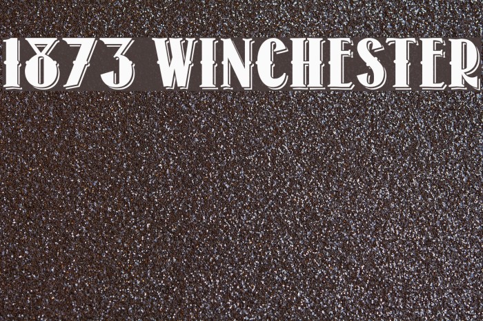1873 Winchester Font examples