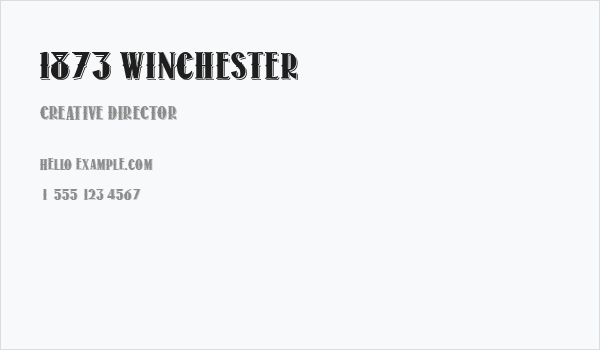 1873 Winchester Business Card