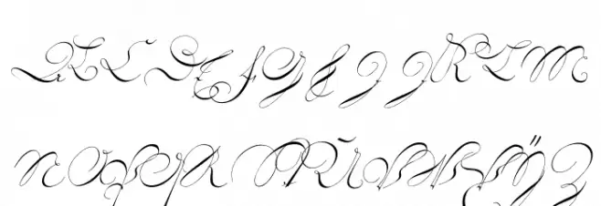 18th Century Initials Schriftart Groß