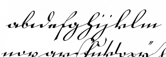 18th Century Kurrent Start خط أحرف صغيرة