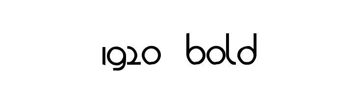 1920 Bold Font